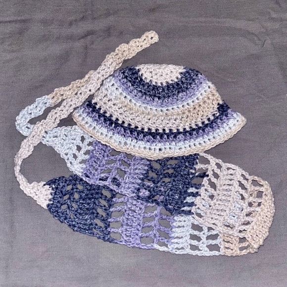 Other - Crochet baby bucket hat and matching headband